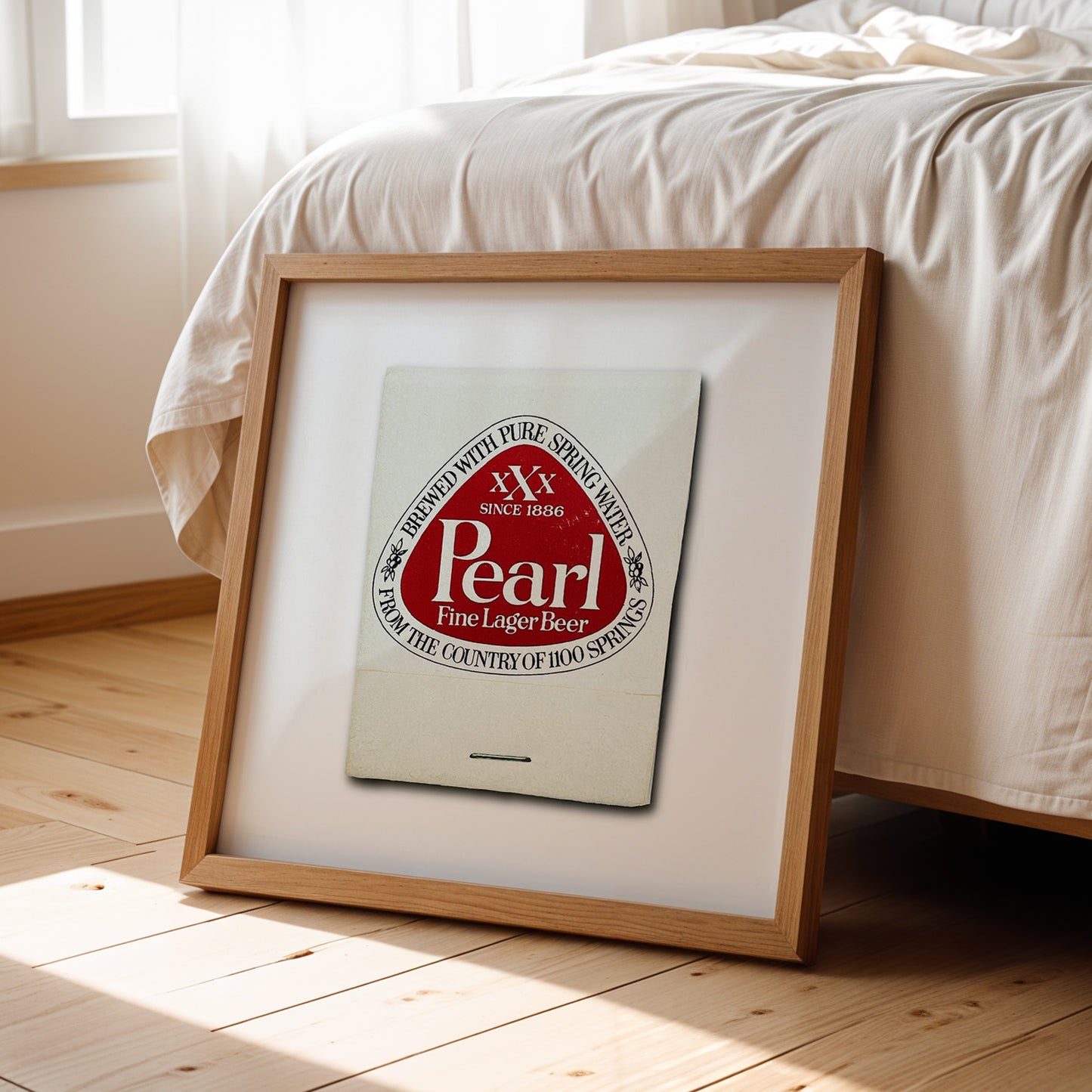 Pearl Beer Vintage Logo Matchbook Photography Print