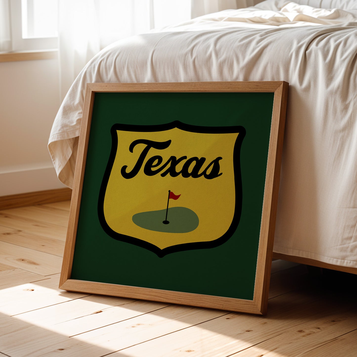 Framed Texas Golf Badge - JK - Tejas Country Club