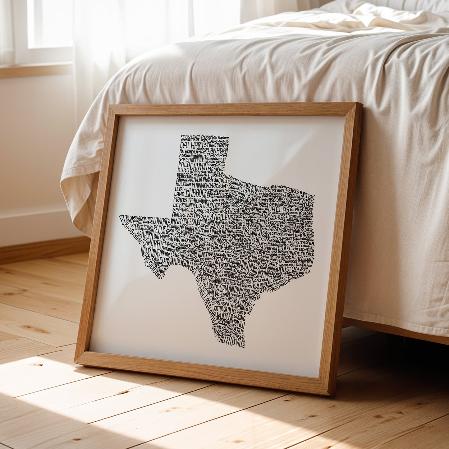 Texas Towns Home Decor Art Print