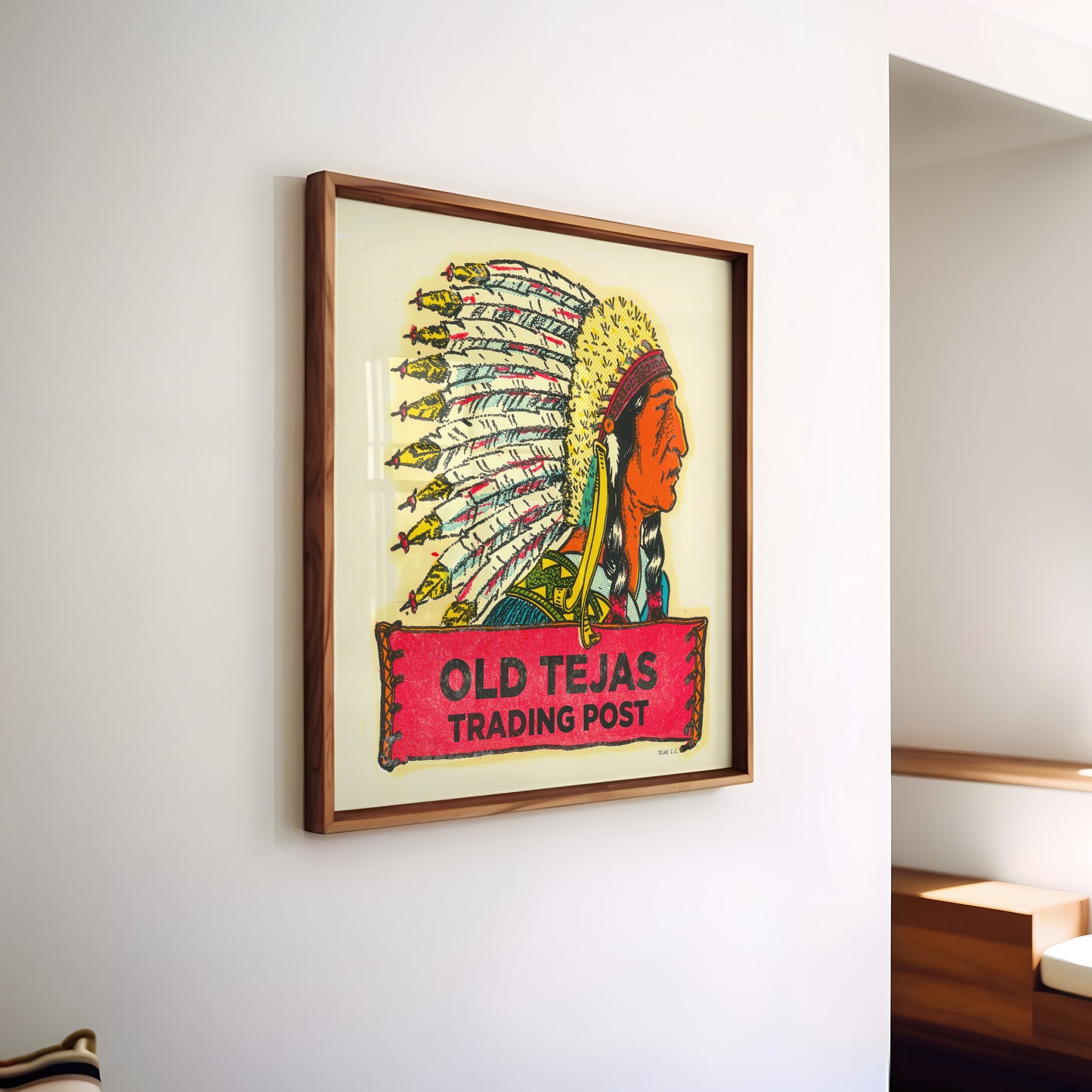 Tejas Trading Post Vintage Decal Art Print
