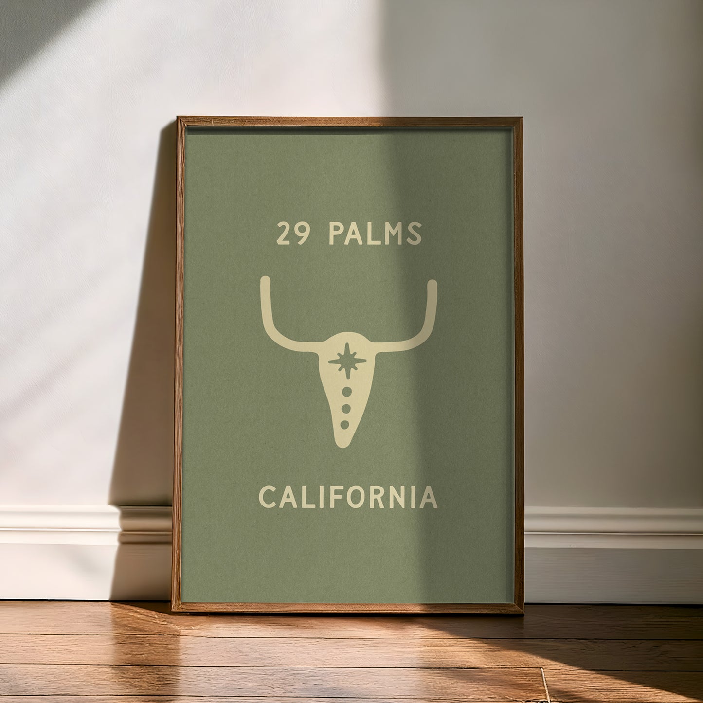 Ghost Town Ranch Skull - Olive Green Art Print