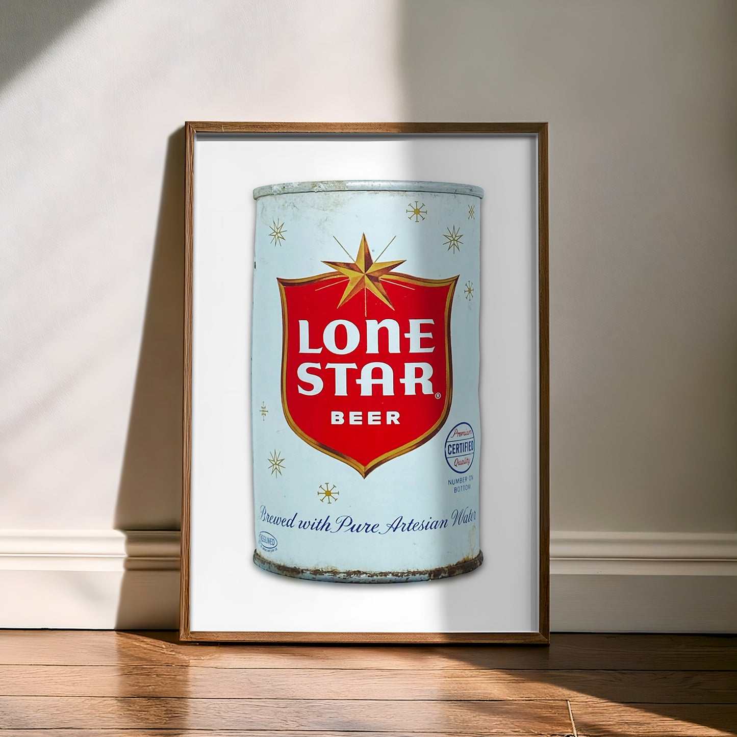 Lone Star Beer Shield Can Art Print