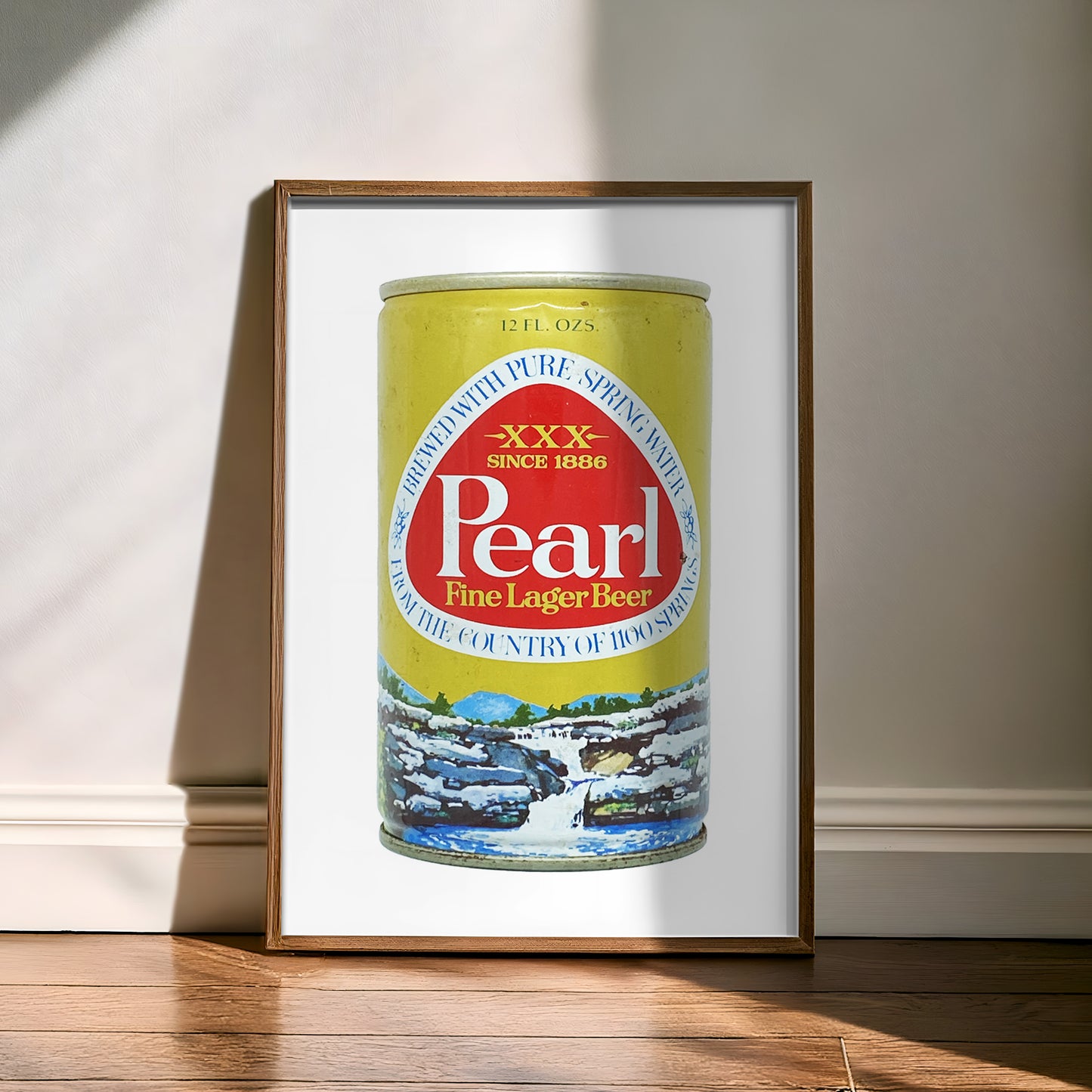 Pearl Beer Can Gold Art Print