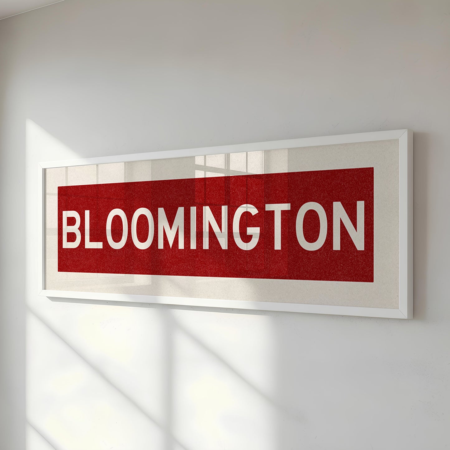 Framed Bloomington Crimson Bus Scroll