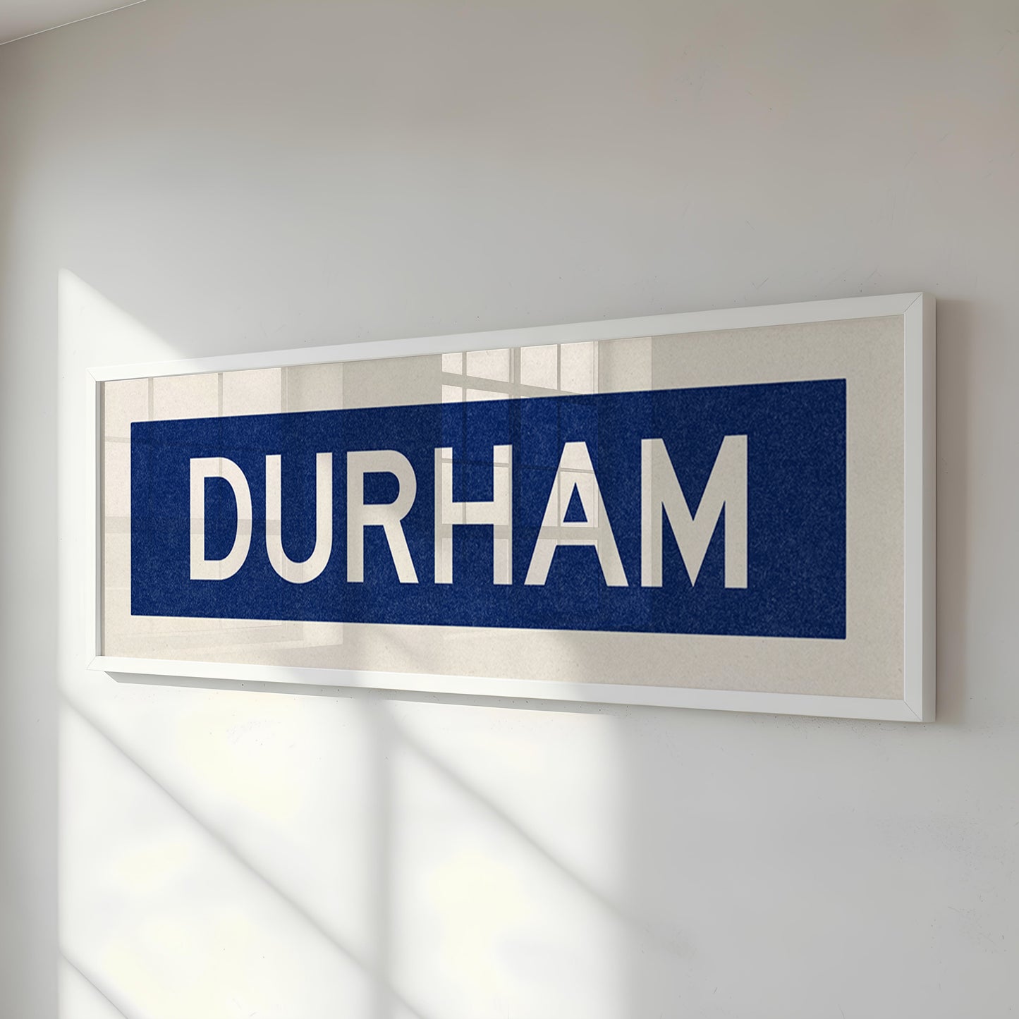 Framed Durham Blue Bus Scroll