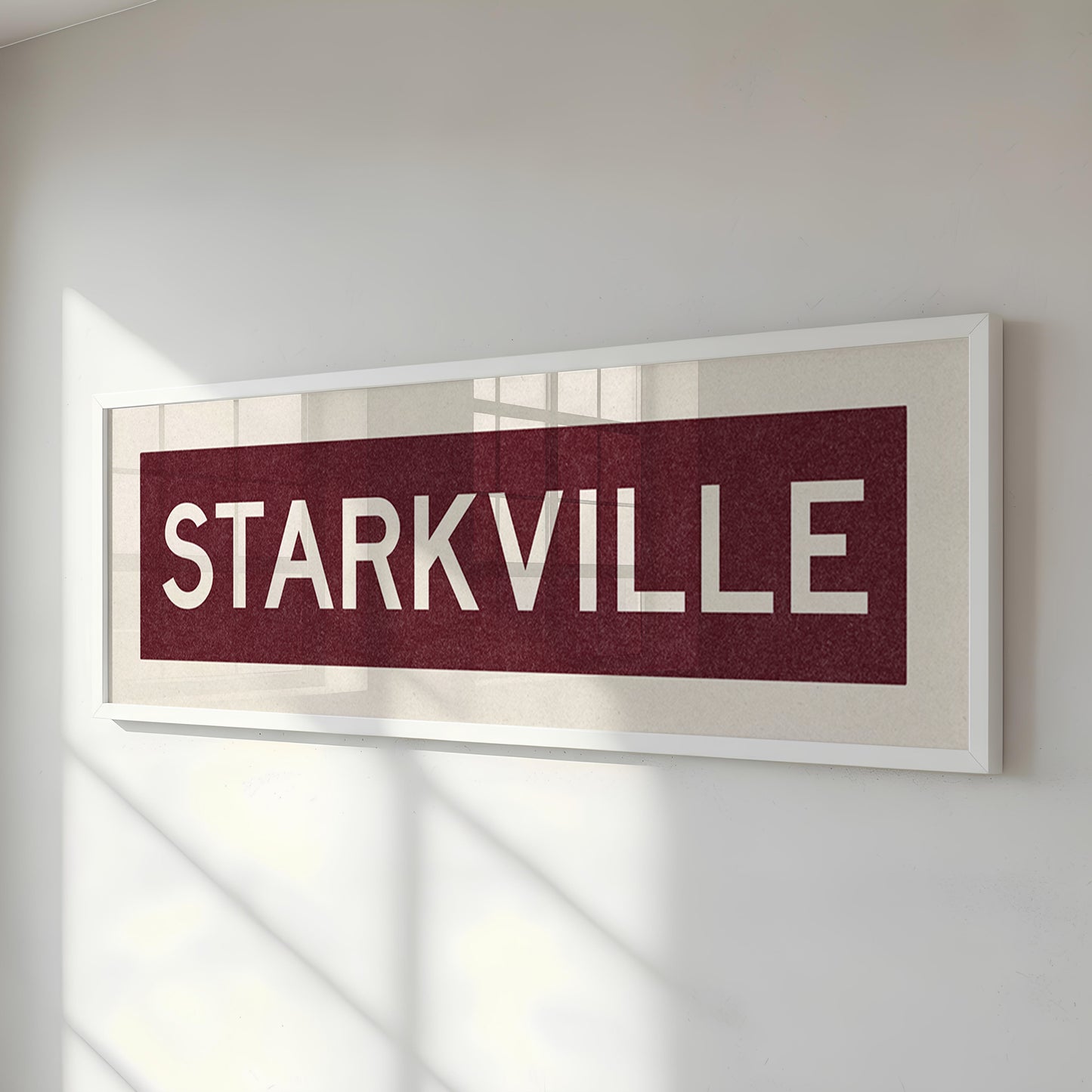 Framed Starkville Maroon Bus Scroll