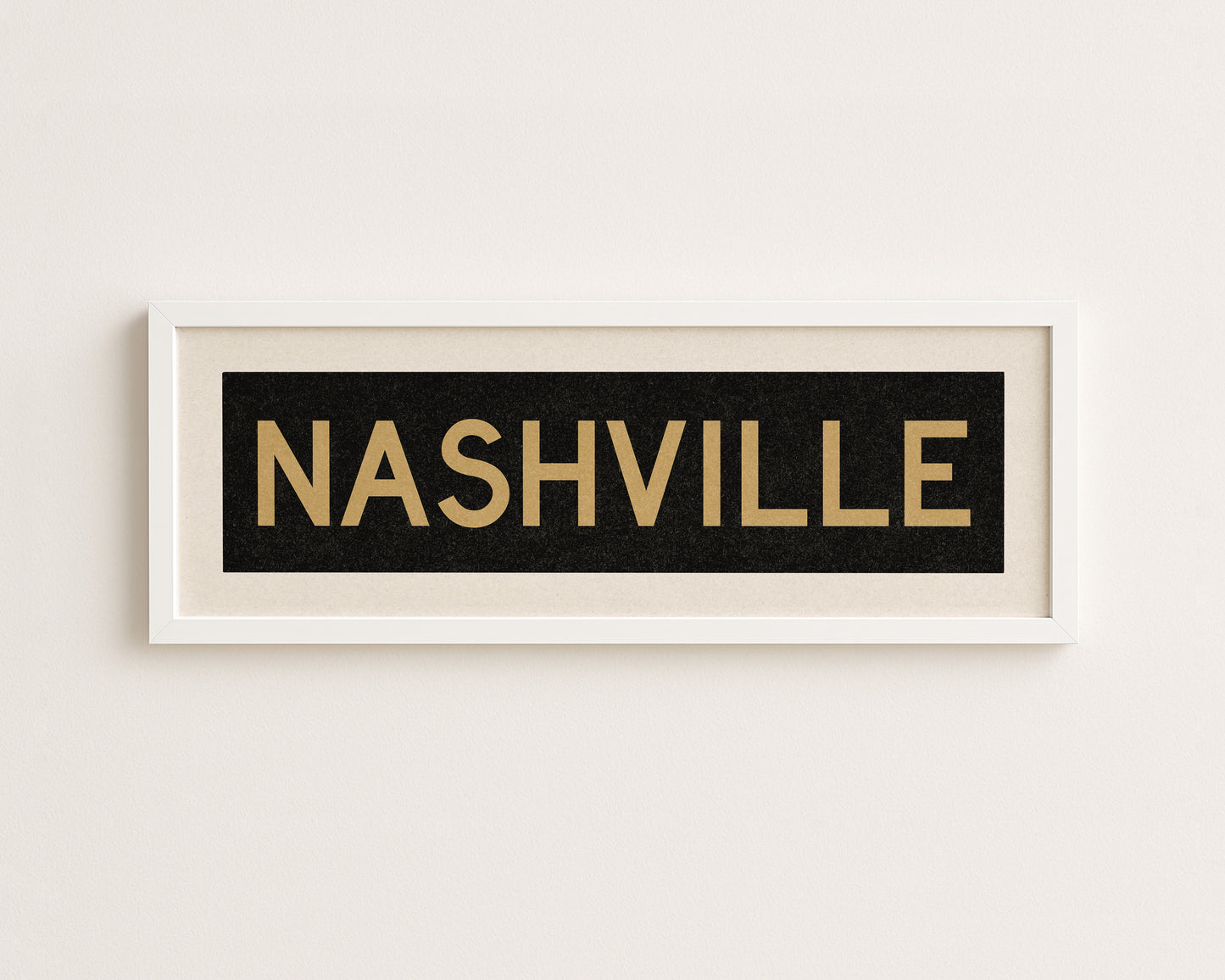 Framed Nashville Black and Gold Bus Scroll