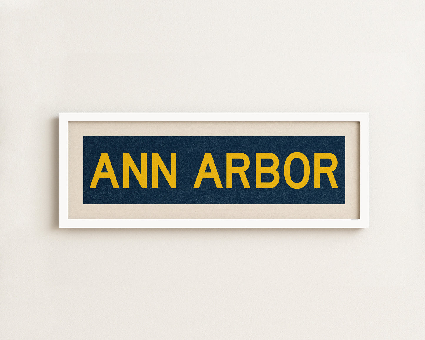 Framed Ann Arbor Navy Bus Scroll