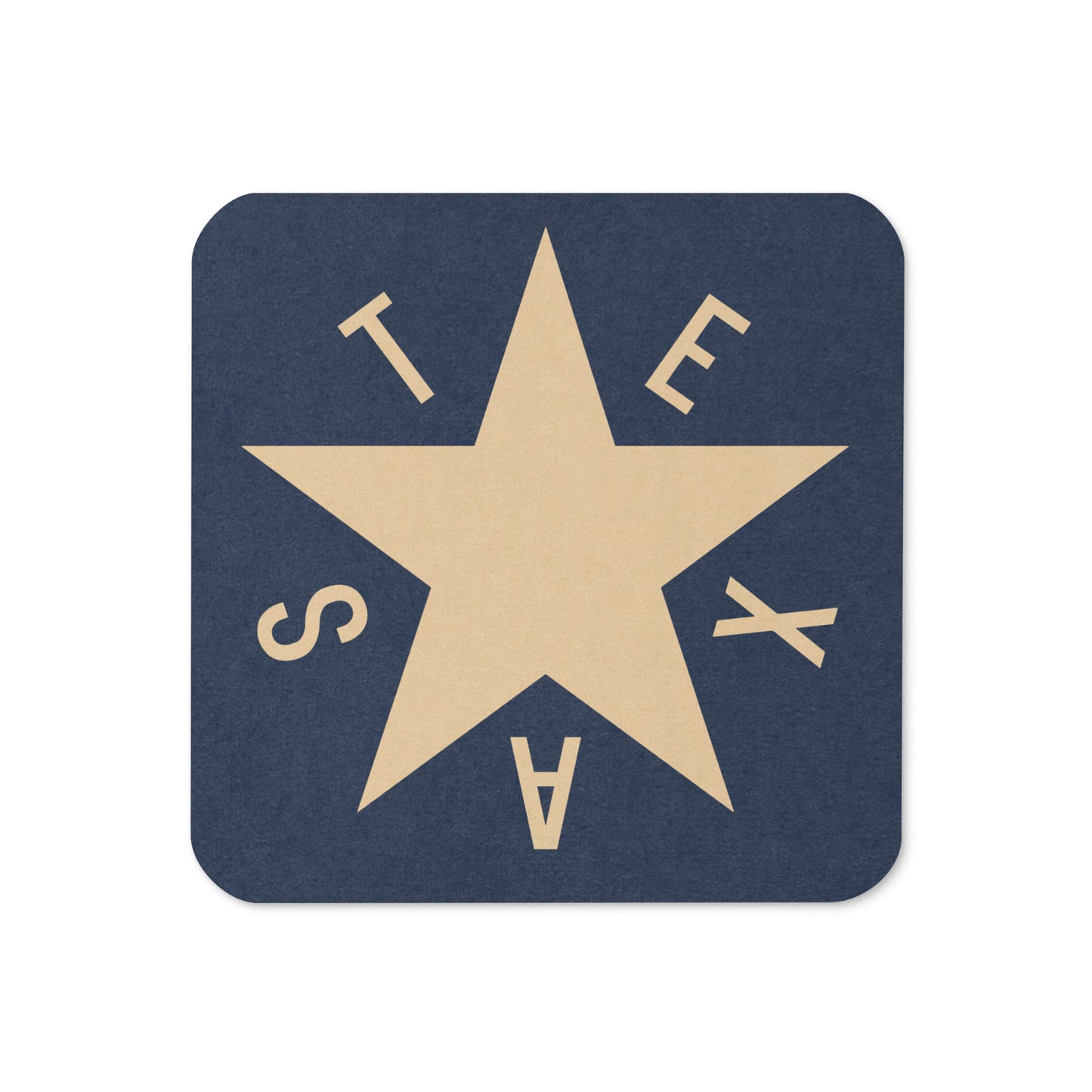 DeZavala Flag Texas Revolution Flag Cork Backed Drink Coaster