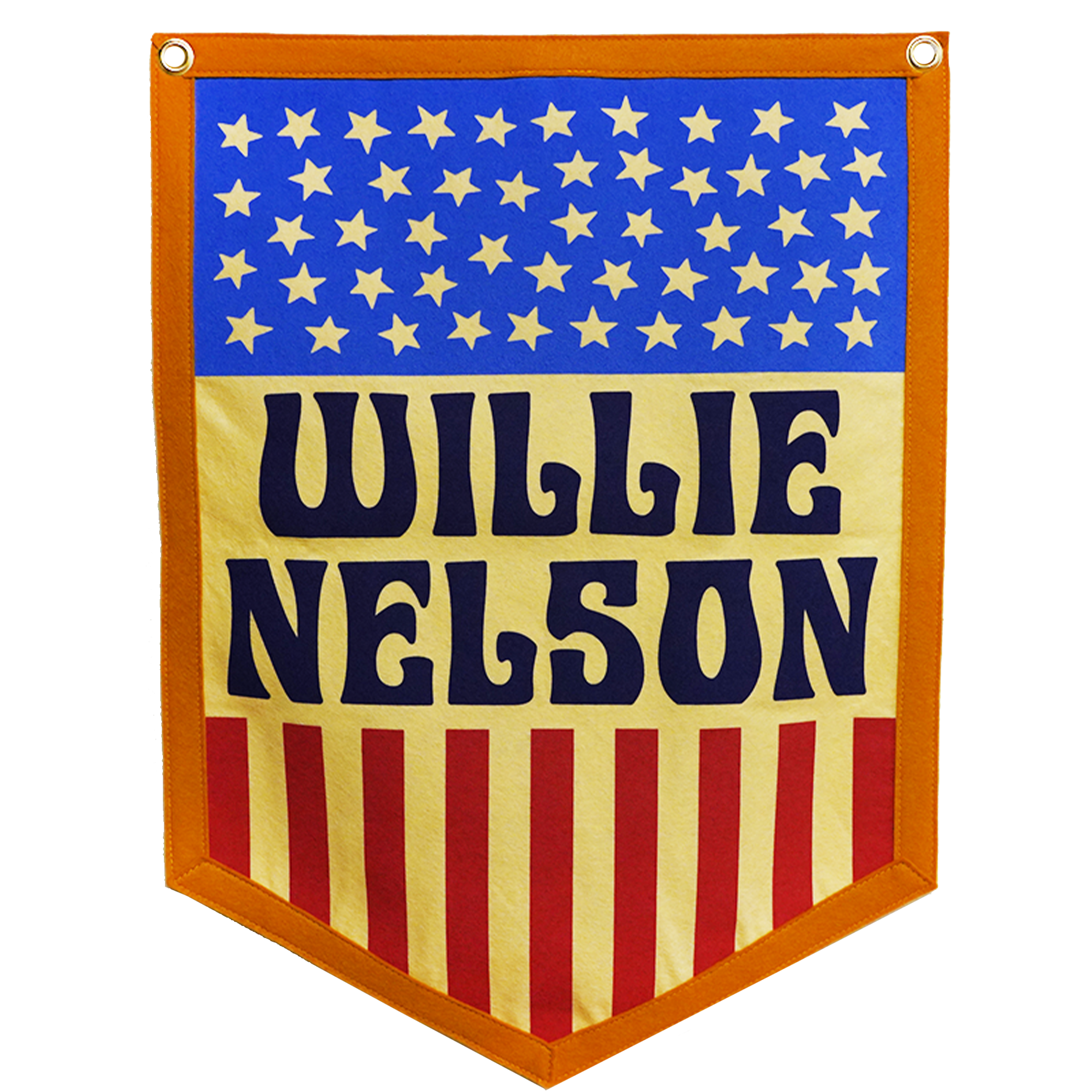 Stars and Stripes Willie Nelson Camp Flag • Willie Nelson x Oxford Pennant - Tejas Country Club