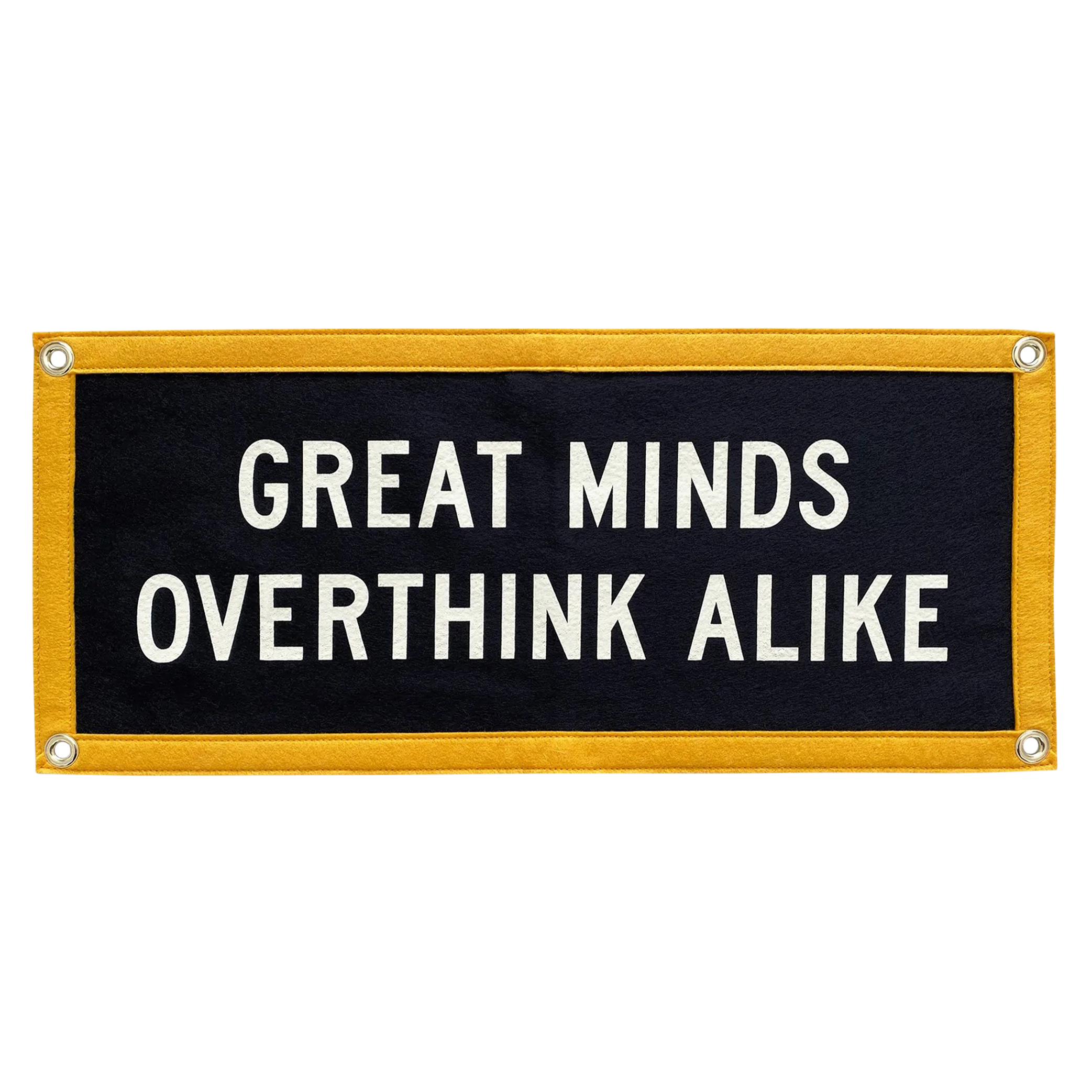 Great Minds Overthink Alike Camp Flag • Holy Smokes x Oxford Pennant - Tejas Country Club