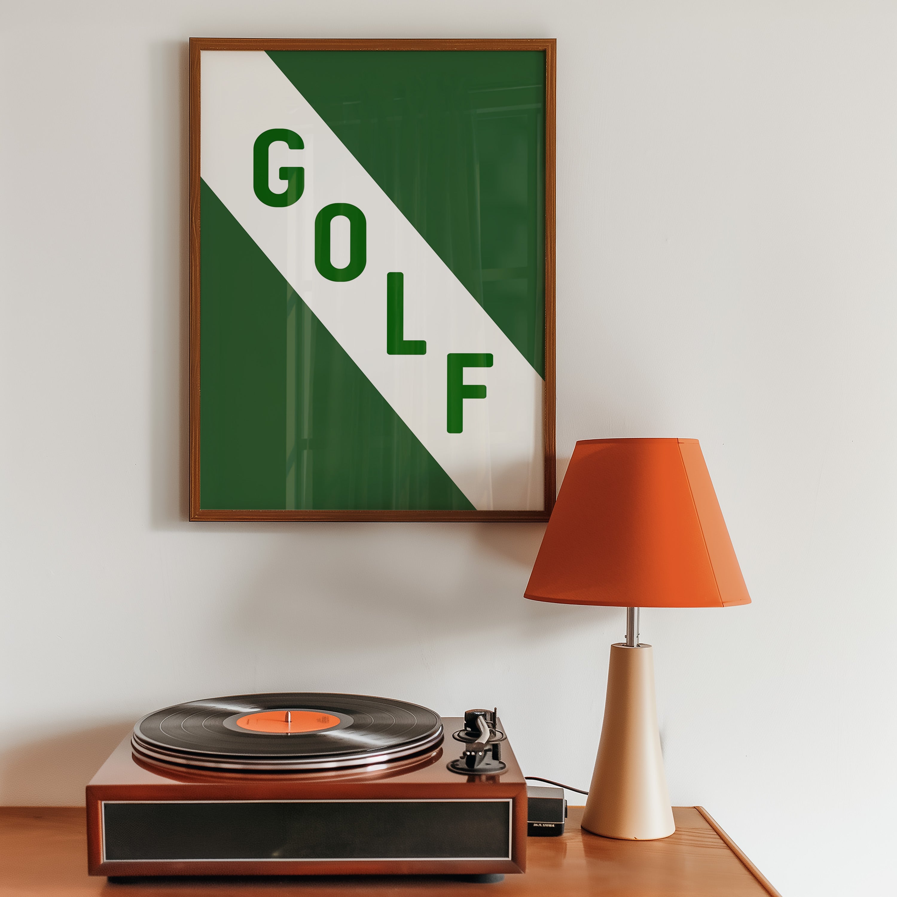 Golf Diagonal Banner Typography Art Print - Tejas Country Club