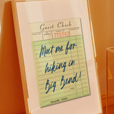 Meet Me For Hiking In Big Bend Guest Check Art Print - Tejas Country Club