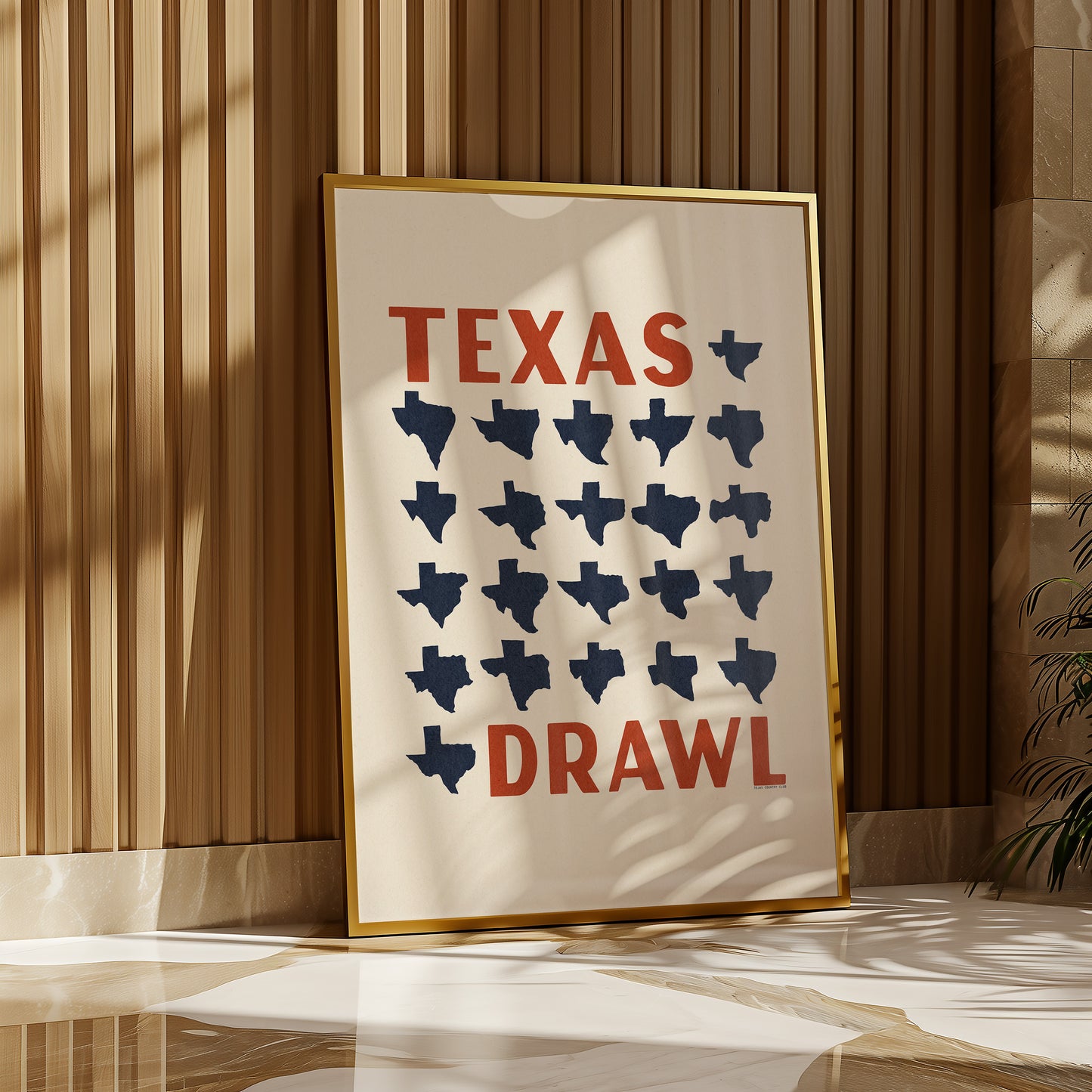 Texas Drawl - Collection of Student Drawn Texas Silhouettes Art Print