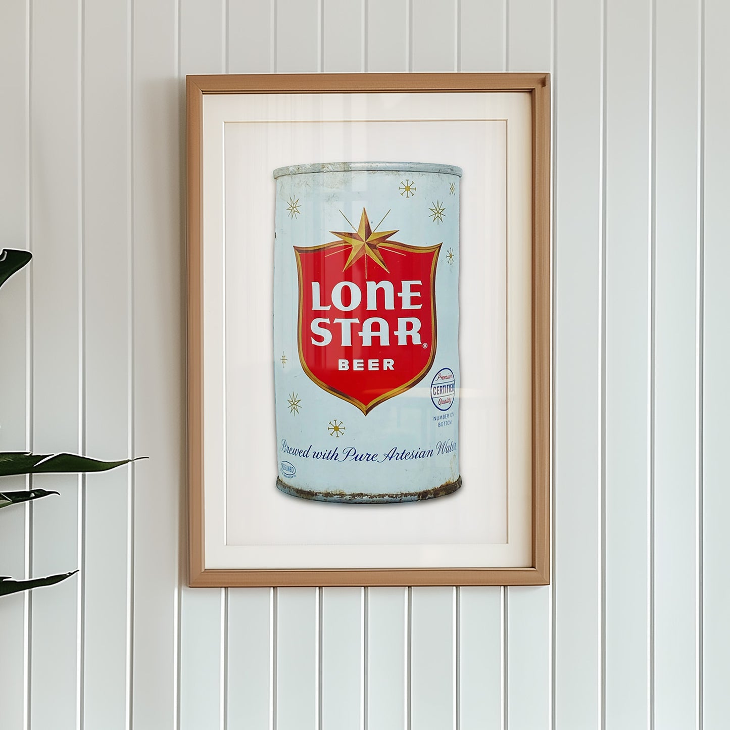 Lone Star Beer Shield Can Art Print