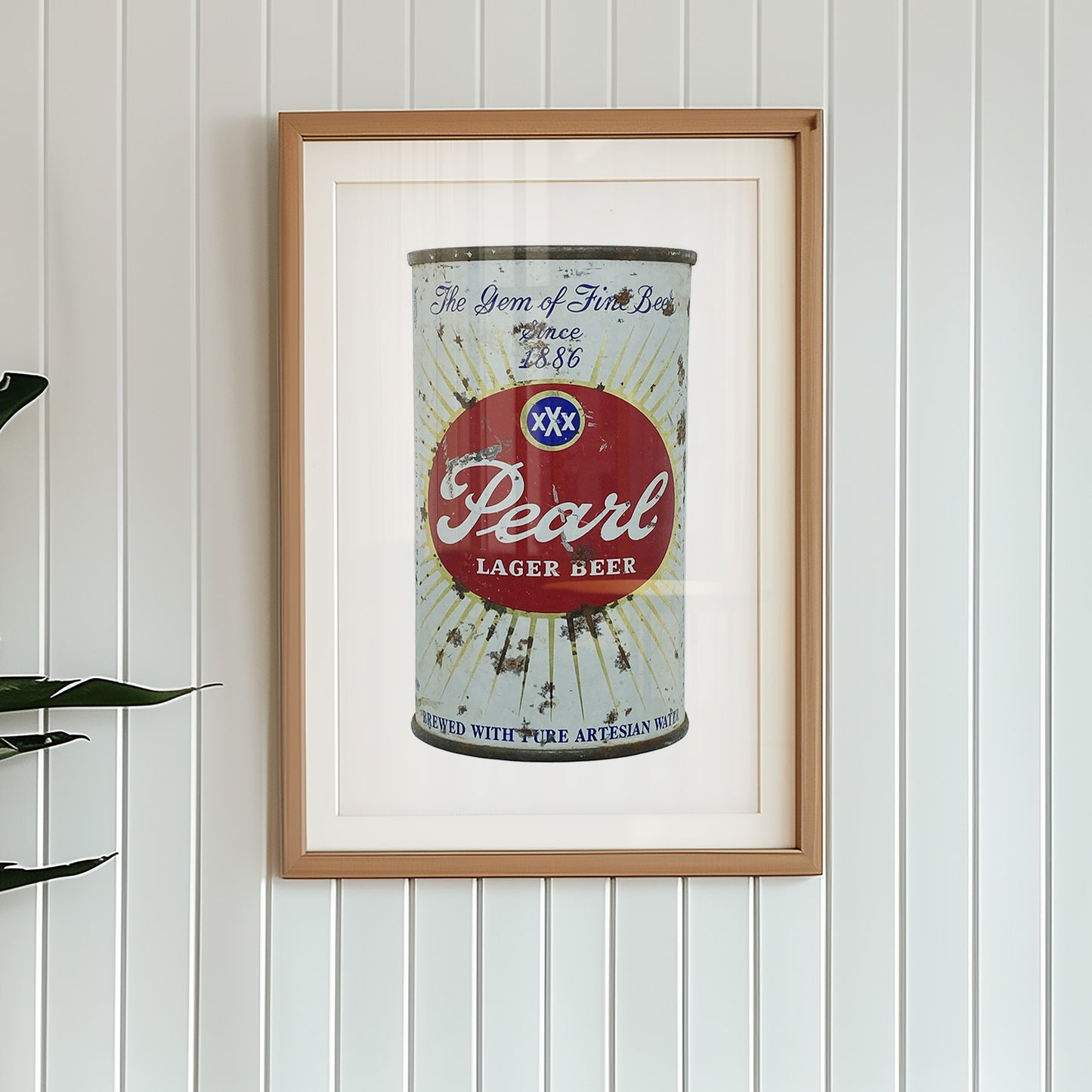 Pearl Beer Can Starburst Art Print