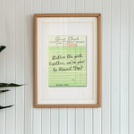 Girls Goin' To Round Top Guest Check Art Print - Tejas Country Club