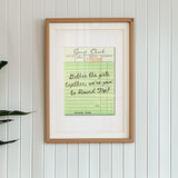 Girls Goin' To Round Top Guest Check Art Print - Tejas Country Club