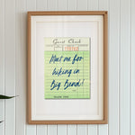 Meet Me For Hiking In Big Bend Guest Check Art Print - Tejas Country Club