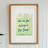 Meet Me For Hiking In Big Bend Guest Check Art Print - Tejas Country Club