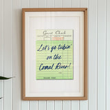 Let's Go Tubin' On The Comal River Guest Check Art Print (FLAT) - Tejas Country Club