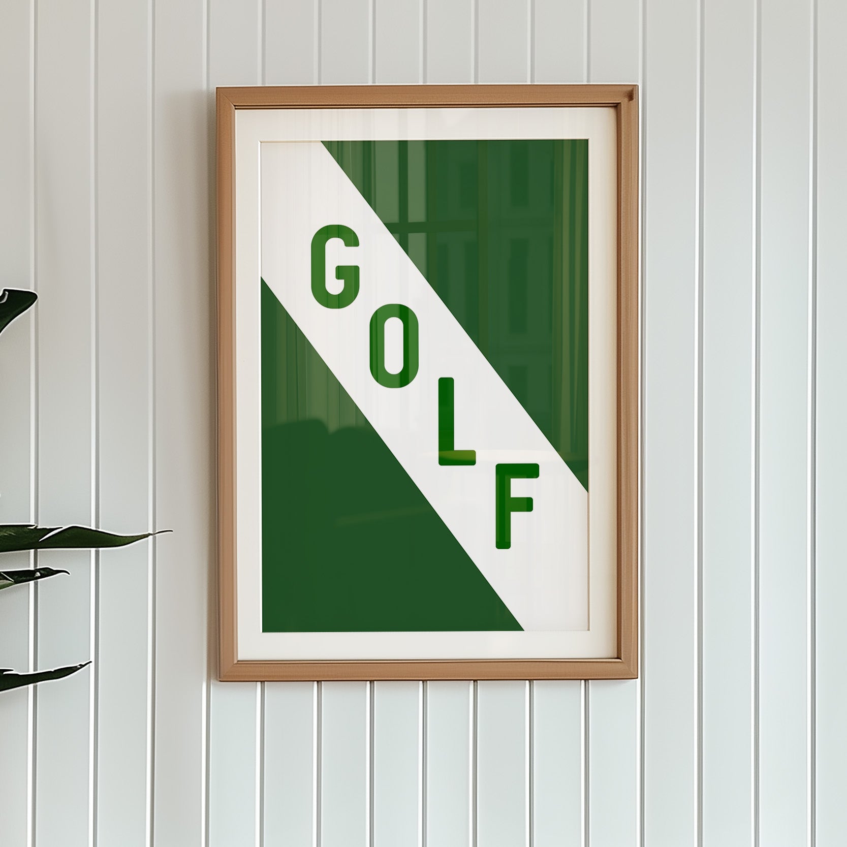 Golf Diagonal Banner Typography Art Print - Tejas Country Club