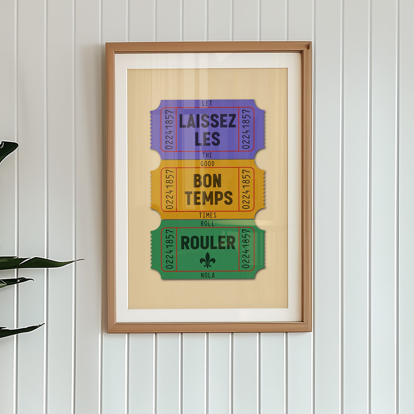 New Orleans Let The Good Times Roll French Quarter Ticket Stub Art Print