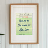 Meet Me At The Rodeo In Houston Guest Check Art Print - Tejas Country Club