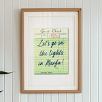 Let's Go See The Lights In Marfa Guest Check Art Print - Tejas Country Club