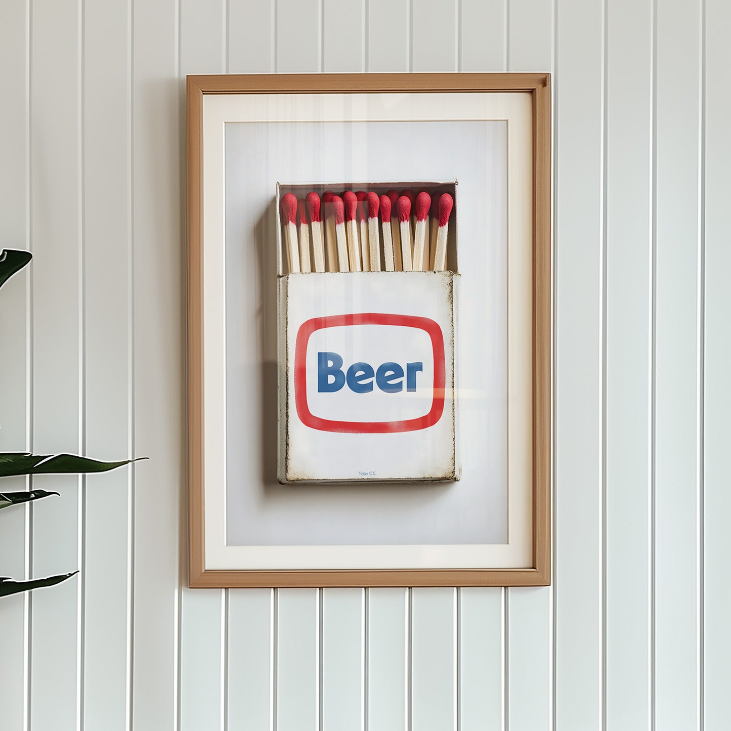 Retro Beer Matchbook Art Print