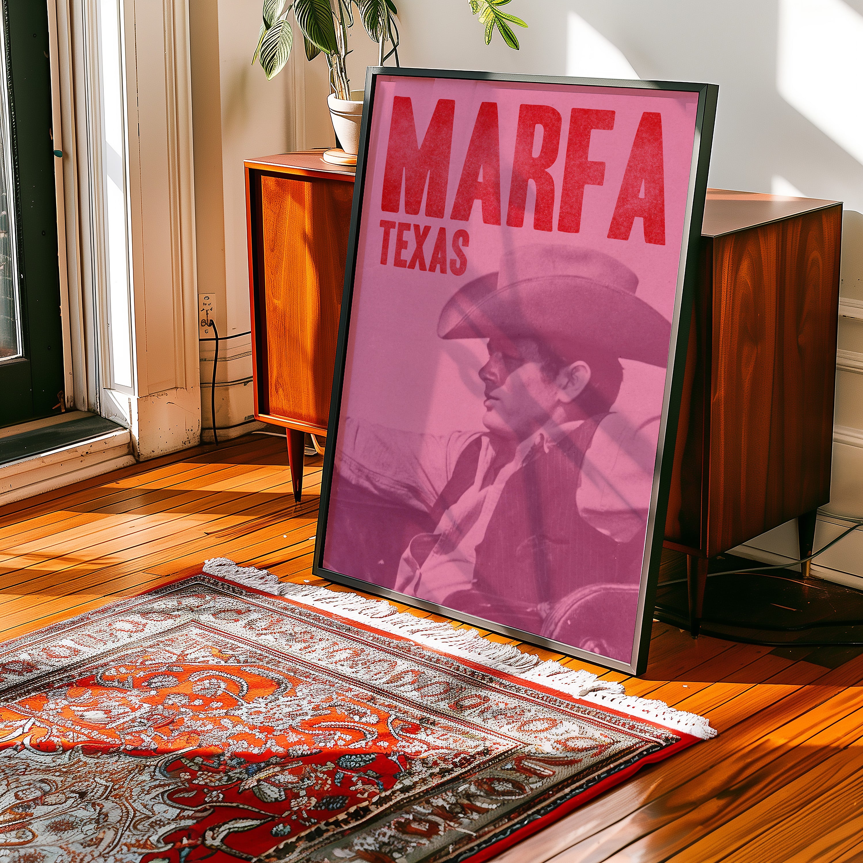 Marfa Texas Cowboy Art Print - Tejas Country Club