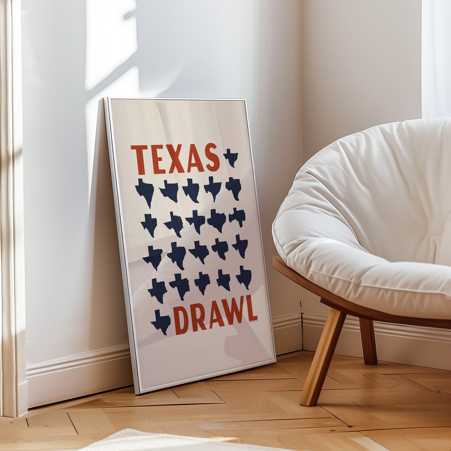 Texas Drawl - Collection of Student Drawn Texas Silhouettes Art Print