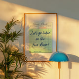Let's Go Tubin' On The Frio River Guest Check Art Print - Tejas Country Club