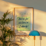 Meet Me For Chiltons In Lubbock Guest Check Art Print - Tejas Country Club
