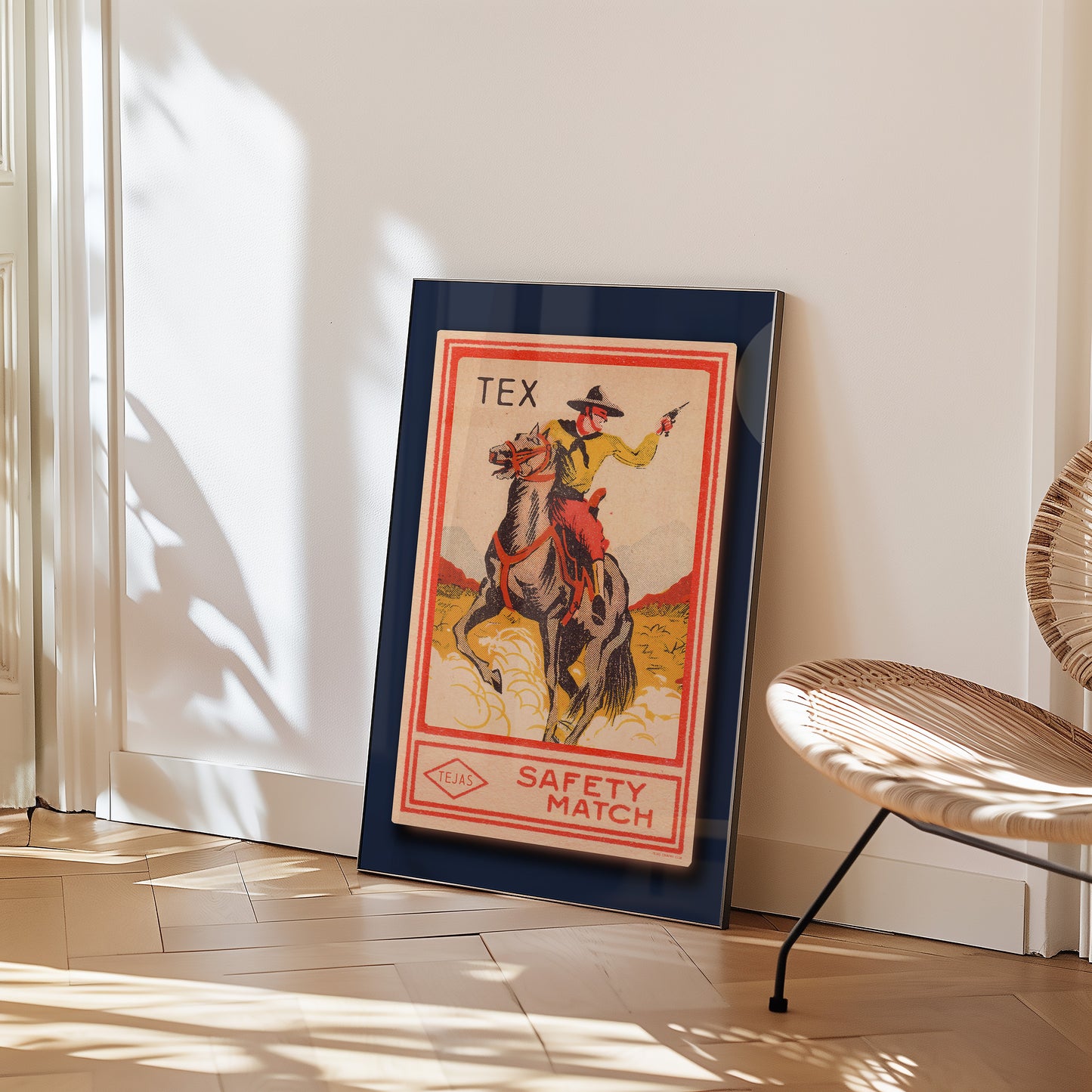 Tex Cowboy Vintage Matchbook Art Print