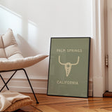 Ghost Town Ranch Skull - Palm Springs - Olive Green