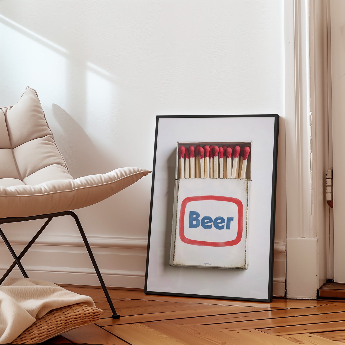 Retro Beer Matchbook Art Print