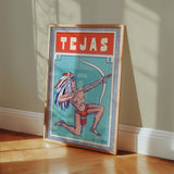 Tejas Bow and Arrow Native Vintage Art Print - Tejas Country Club
