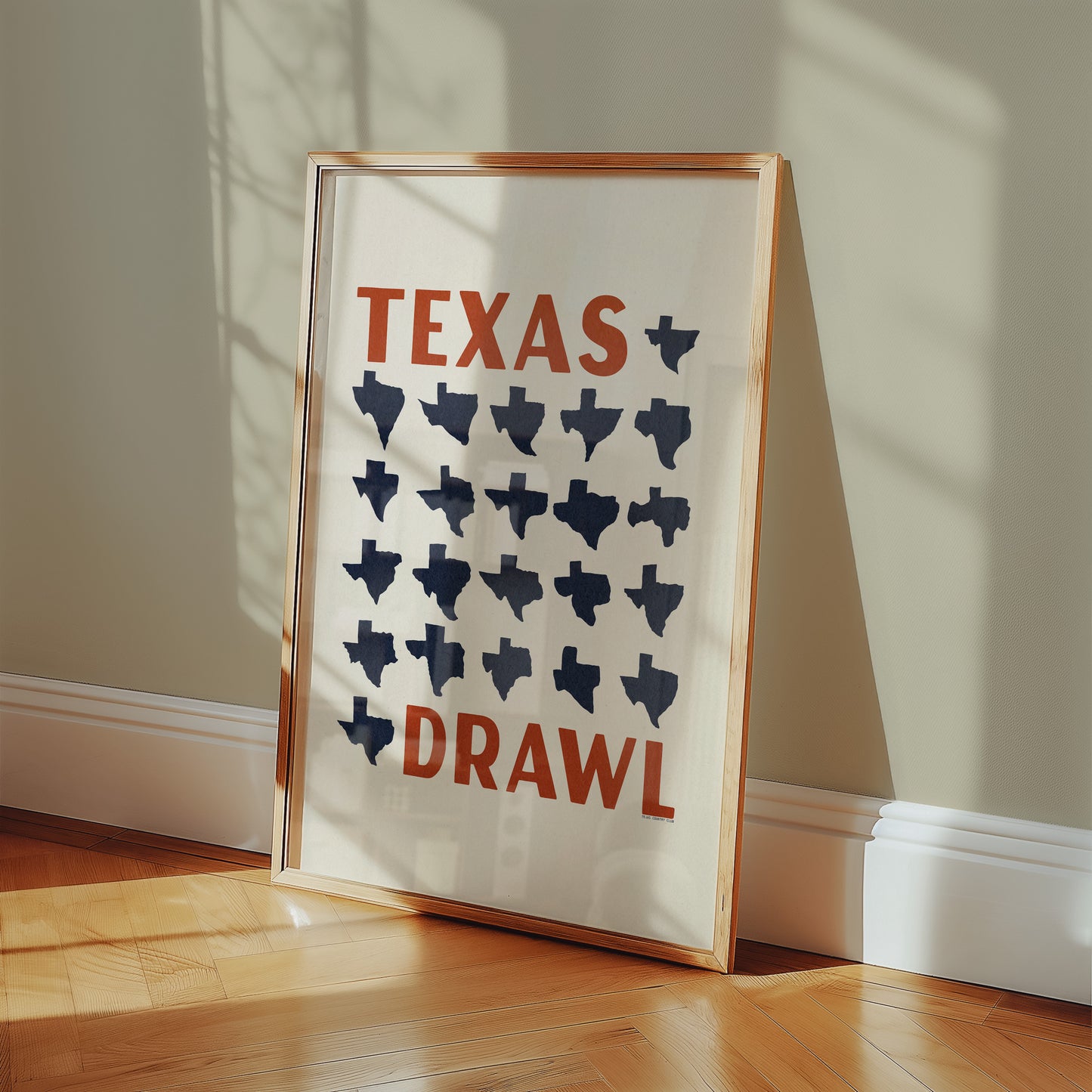 Texas Drawl - Collection of Student Drawn Texas Silhouettes Art Print
