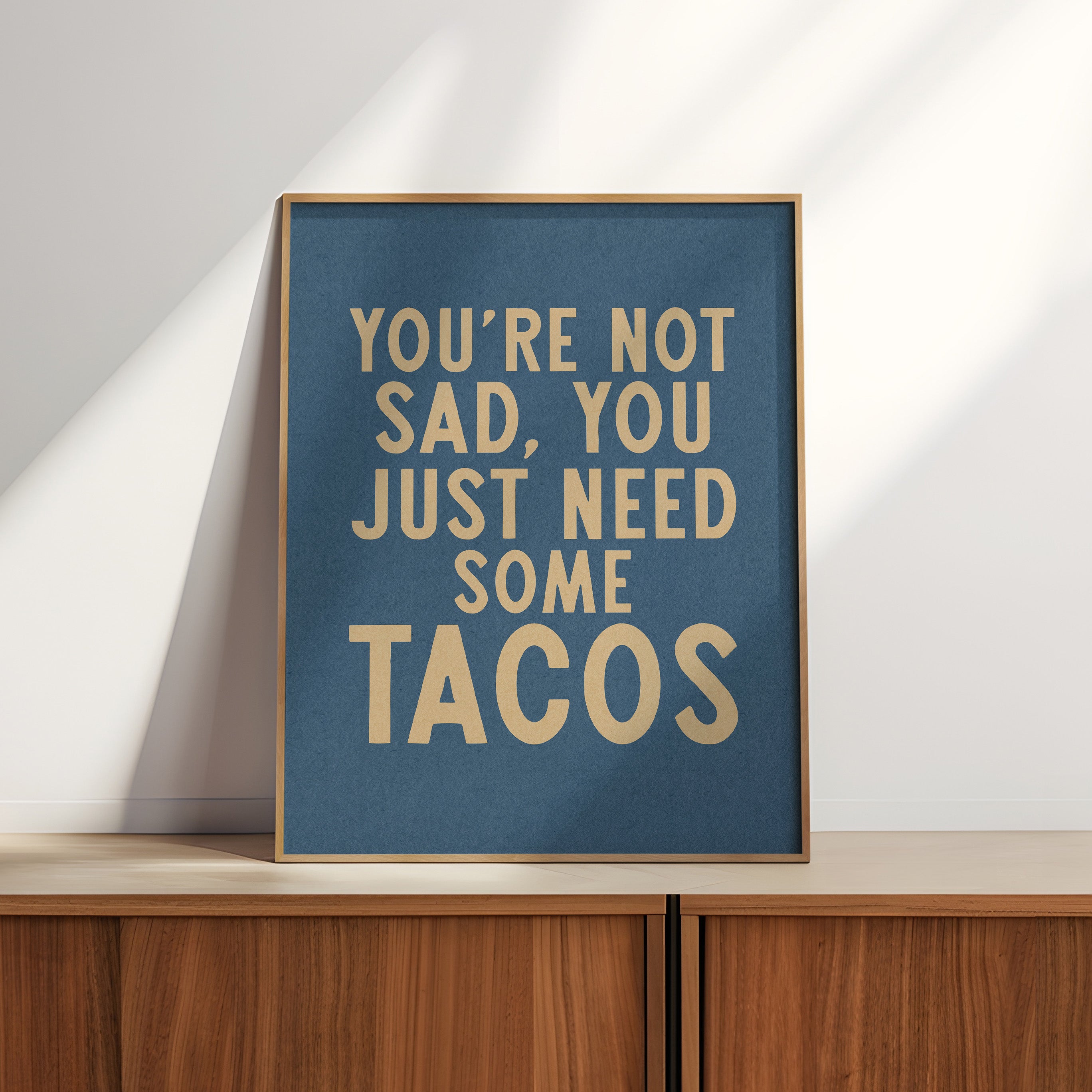 Taco Humor Wall Art Home Decor Art Print - Tejas Country Club