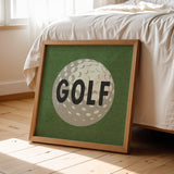 Retro Golf Ball Art Print - Tejas Country Club