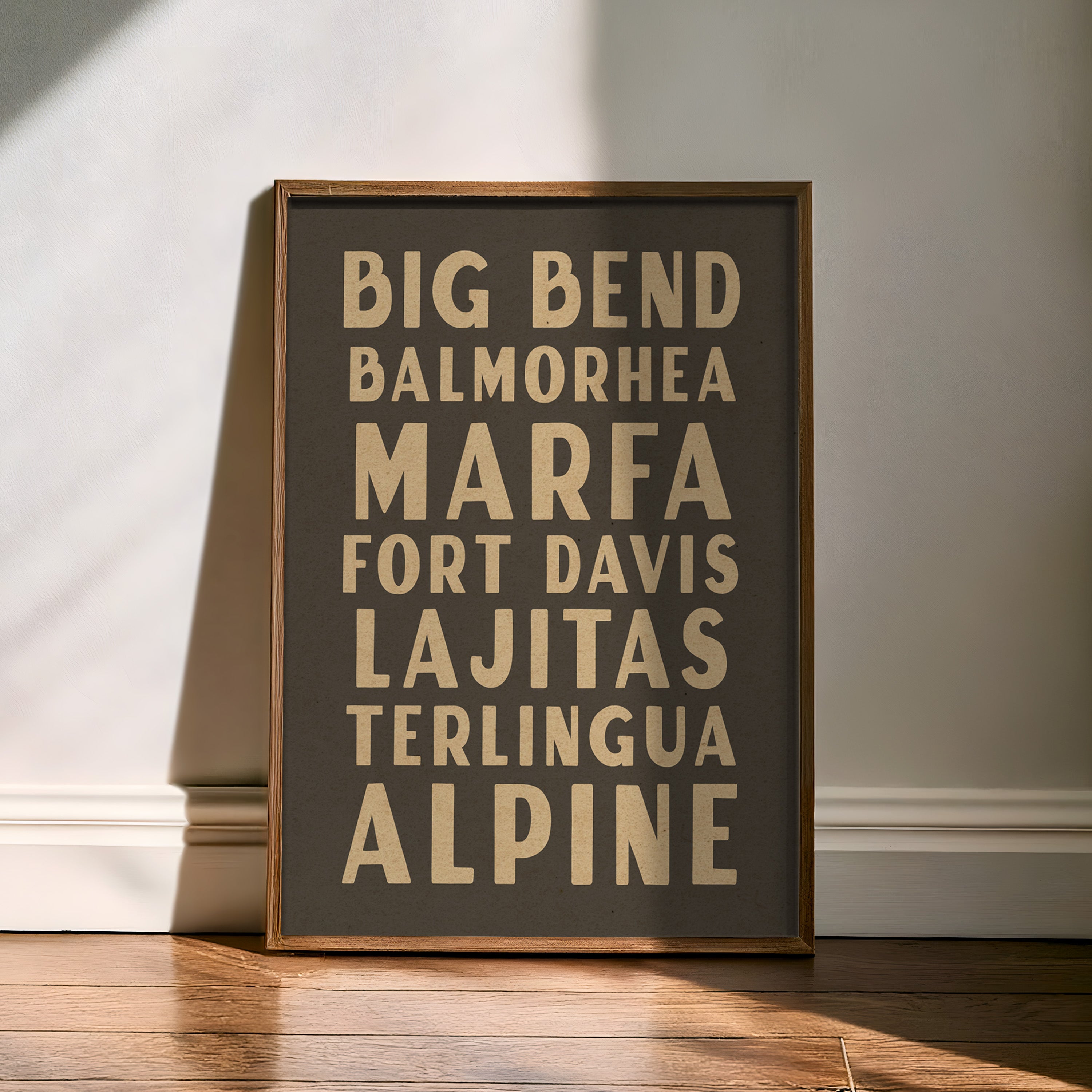 Big Bend West Texas Subway Scroll Art Print - Tejas Country Club