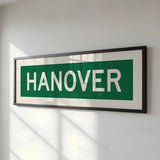 Framed Hanover Green and White Bus Scroll - Tejas Country Club