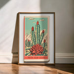 Cactus Landscape Matchbook Vaya Con Dios Art Print - Tejas Country Club