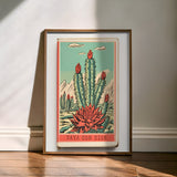 Cactus Landscape Matchbook Vaya Con Dios Art Print - Tejas Country Club