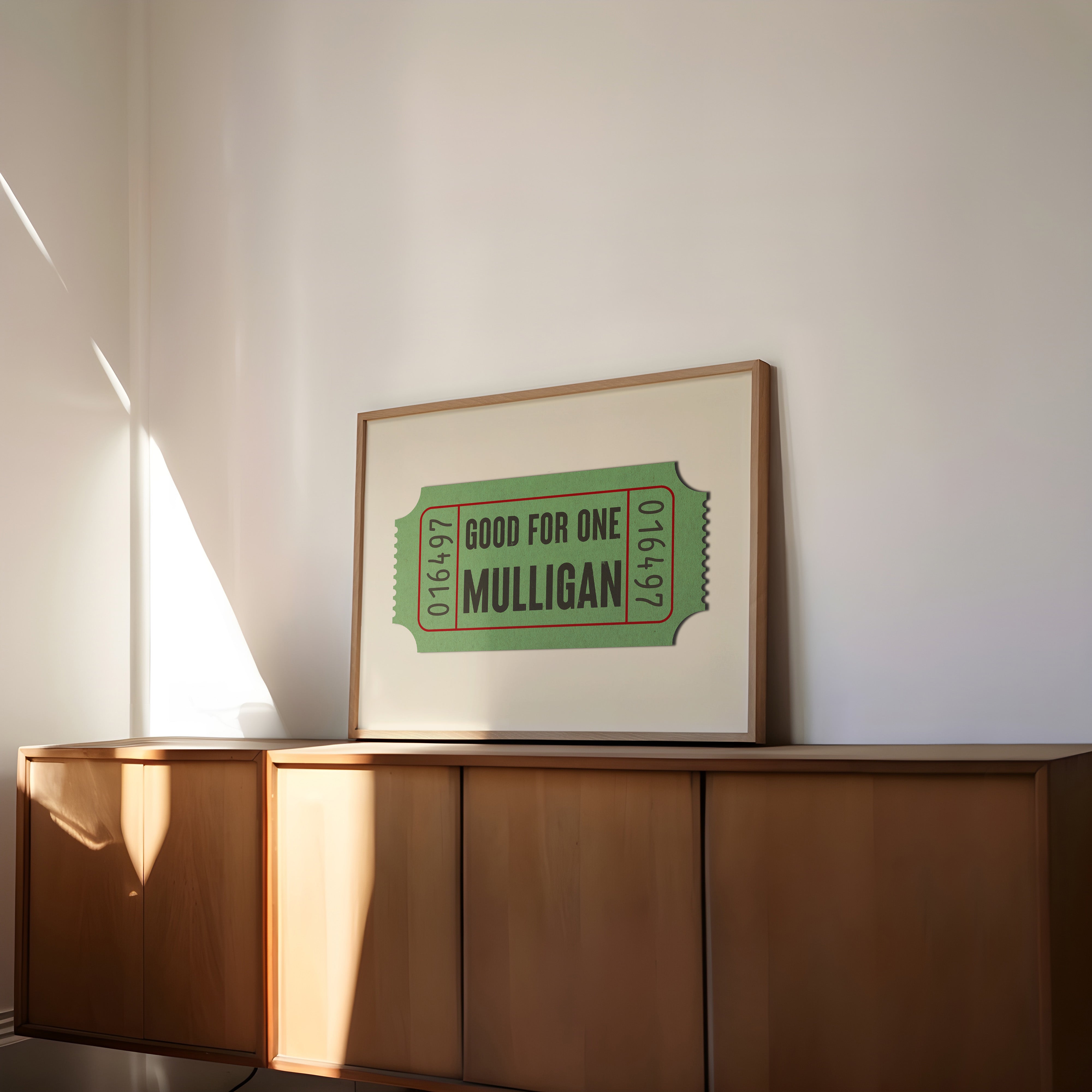 Good For One Mulligan Ticket Stub Art Print - Tejas Country Club