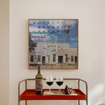 Gruene Hall Mixed Media Collage Art Print - Tejas Country Club
