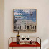 Gruene Hall Mixed Media Collage Art Print - Tejas Country Club