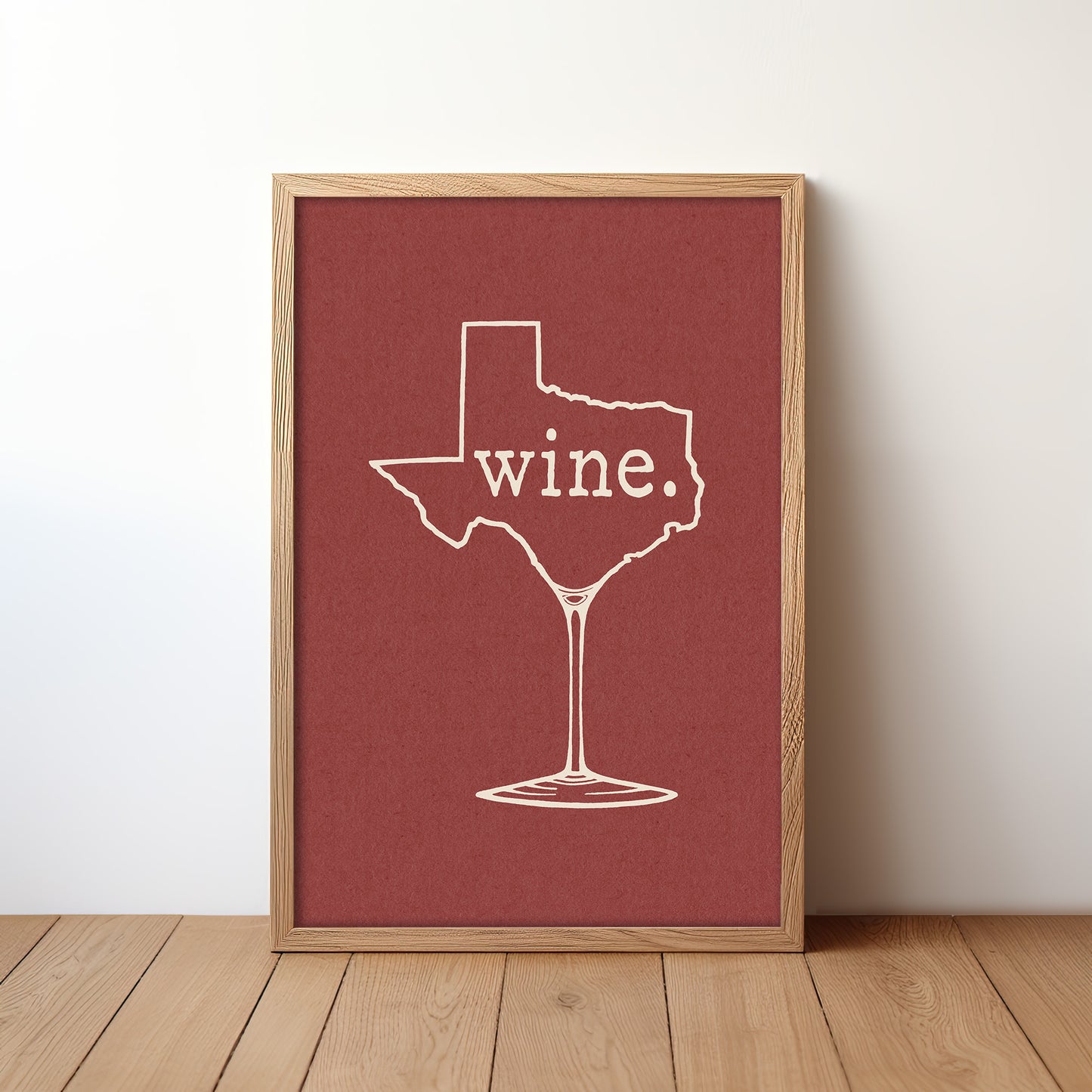 Texas Wine Merlot Art Print