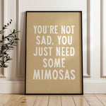 Mimosas Humor Wall Art Home Decor Art Print - Tejas Country Club